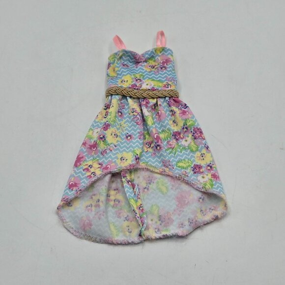Floral & Chevron Doll Dress For 11.5" Fashion Dolls With Belt - Picture 2 of 7